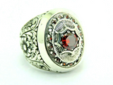 Turkish Handmade Jewelry 925 Sterling Silver Ruby Stone Men's Ring