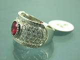 Turkish Handmade Jewelry 925 Sterling Silver Ruby Stone Women's Ring