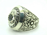 Turkish Handmade Jewelry 925 Sterling Silver Onyx Stone Mens Rings