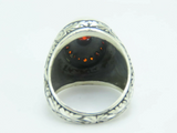 Turkish Handmade Jewelry 925 Sterling Silver Ruby Stone Men's Ring