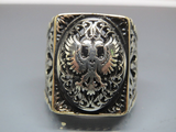 Turkish Handmade Jewelry 925 Sterling Silver Eagle Design Mens Rings