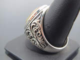 Turkish Handmade Jewelry 925 Sterling Silver Citrine Stone Mens Rings
