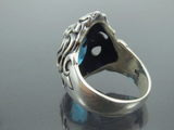 Turkish Handmade Jewelry 925 Sterling Silver Aquamarine Stone Mens Rings
