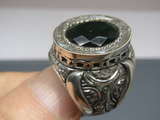 Turkish Handmade Jewelry 925 Sterling Silver Emerald Stone Mens Rings