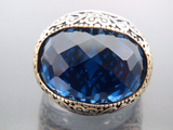 Turkish Handmade Jewelry 925 Sterling Silver Sapphire Stone Mens Rings