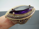 Turkish Handmade Jewelry 925 Sterling Silver Amethyst Stone Ladies' Ring