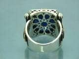 Turkish Handmade Jewelry 925 Sterling Silver Sapphire Stone Mens Rings