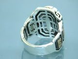 Turkish Handmade Jewelry 925 Sterling Silver Agate Stone Mens Rings