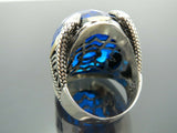 Turkish Handmade Jewelry 925 Sterling Silver Sapphire Stone Mens Rings