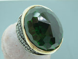 Turkish Handmade Jewelry 925 Sterling Silver Emerald Stone Mens Rings