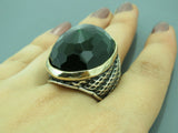 Turkish Handmade Jewelry 925 Sterling Silver Emerald Stone Mens Rings