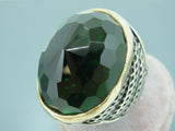 Turkish Handmade Jewelry 925 Sterling Silver Emerald Stone Mens Rings