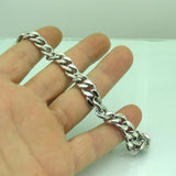 Turkish Handmade Jewelry 925 Sterling Silver Chain Mens Bracelet
