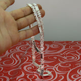 Turkish Handmade Jewelry 925 Sterling Silver Palette Design Men Necklace