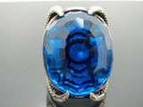 Turkish Handmade Jewelry 925 Sterling Silver Sapphire Stone Mens Rings