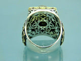 Turkish Handmade Jewelry 925 Sterling Silver Tiger's Eye Stone Mens Rings