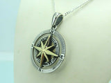 Turkish Handmade Jewelry 925 Sterling Silver Compass Design Men Pendant