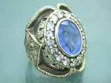 Turkish Handmade Jewelry 925 Sterling Silver Amethyst Stone Mens Rings