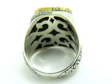 Turkish Handmade Jewelry 925 Sterling Silver Aquamarine Stone Mens Rings