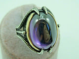 Turkish Handmade Jewelry 925 Sterling Silver Amethyst Stone Mens Rings