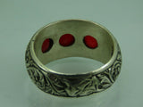 Turkish Handmade Jewelry 925 Sterling Silver Ruby Stone Mens Rings