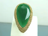 Turkish Handmade Jewelry 925 Sterling Silver Emerald Stone Womens Ring