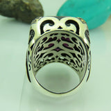 Turkish Handmade Jewelry 925 Sterling Silver Amethyst Stone Mens Rings