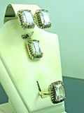 Turkish Handmade Jewelry 925 Sterling Silver Zircon Stone Women Earring Set