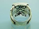 Turkish Handmade Jewelry 925 Sterling Silver Turquoise Stone Mens Rings