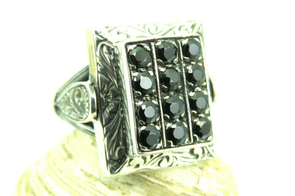 Turkish Handmade Jewelry 925 Sterling Silver Onyx Stone Mens Rings