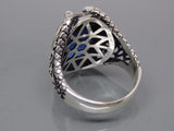 Turkish Handmade Jewelry 925 Sterling Silver Sapphire Stone Mens Rings