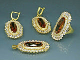 Turkish Handmade Jewelry 925 Sterling Silver Alexandrite Stone Women Earring Set