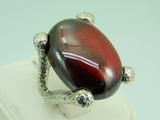 Turkish Handmade Jewelry 925 Sterling Silver Ruby Stone Mens Rings