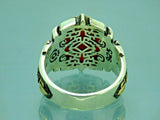 Turkish Handmade Jewelry 925 Sterling Silver Agate Stone Mens Rings