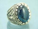 Turkish Handmade Jewelry 925 Sterling Silver Labradorite Stone Men's Rings