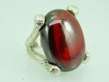 Turkish Handmade Jewelry 925 Sterling Silver Ruby Stone Mens Rings