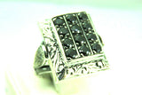 Turkish Handmade Jewelry 925 Sterling Silver Onyx Stone Mens Rings