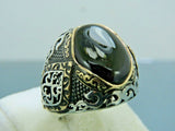 Turkish Handmade Jewelry 925 Sterling Silver Onyx Stone Mens Rings