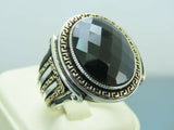 Turkish Handmade Jewelry 925 Sterling Silver Onyx Stone Mens Rings