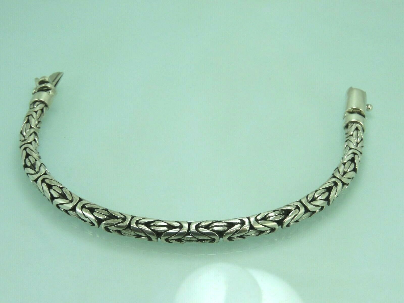 Thai Sterling Silver Link-on-Link Bracelet – 100Sterling