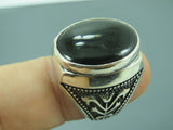 Turkish Handmade Jewelry 925 Sterling Silver Onyx Stone Mens Rings