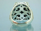 Turkish Handmade Jewelry 925 Sterling Silver Onyx Stone Mens Rings