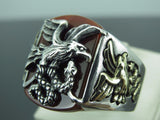 Turkish Handmade Jewelry 925 Sterling Silver Agate Stone Mens Rings