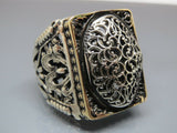 Turkish Handmade Jewelry 925 Sterling Silver Filigree Design Mens Rings