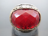 Turkish Handmade Jewelry 925 Sterling Silver Garnet Stone Mens Rings