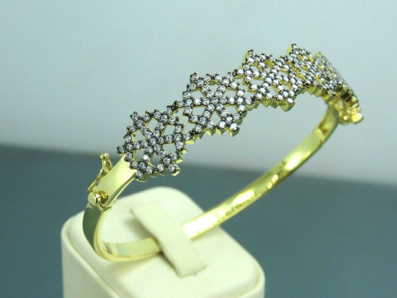 Turkish Handmade Jewelry 925 Sterling Silver Zircon Stone Womens Bangle