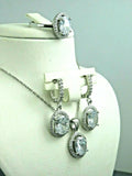 Turkish Handmade Jewelry 925 Sterling Silver Zircon Stone Women Earring Set