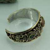Turkish Handmade Jewelry 925 Sterling Silver Ruby Stone Womens Bangle