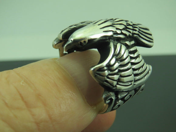 Turkish Handmade Jewelry 925 Sterling Silver Eagle Design Mens Rings