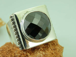 Turkish Handmade Jewelry 925 Sterling Silver Onyx Stone Mens Rings